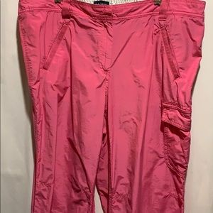 COPY - LANDS END PANTS HICKERS/OUTDOORS PINK SZ 18 NYLON